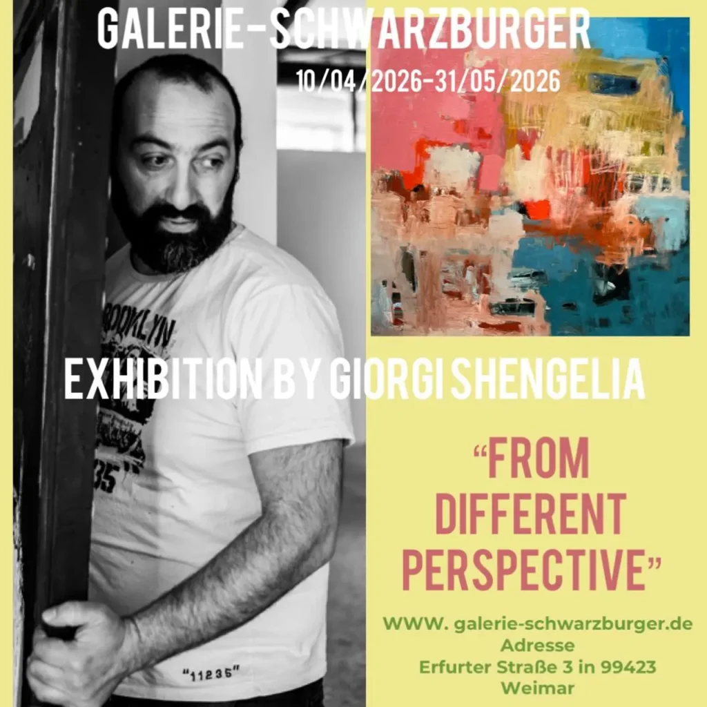 Plakat zur Ausstellung Giorgi Shengelia in Weimar
