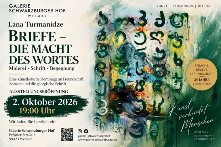 Flyer zur Ausstellung Lana Turmanidze 2026